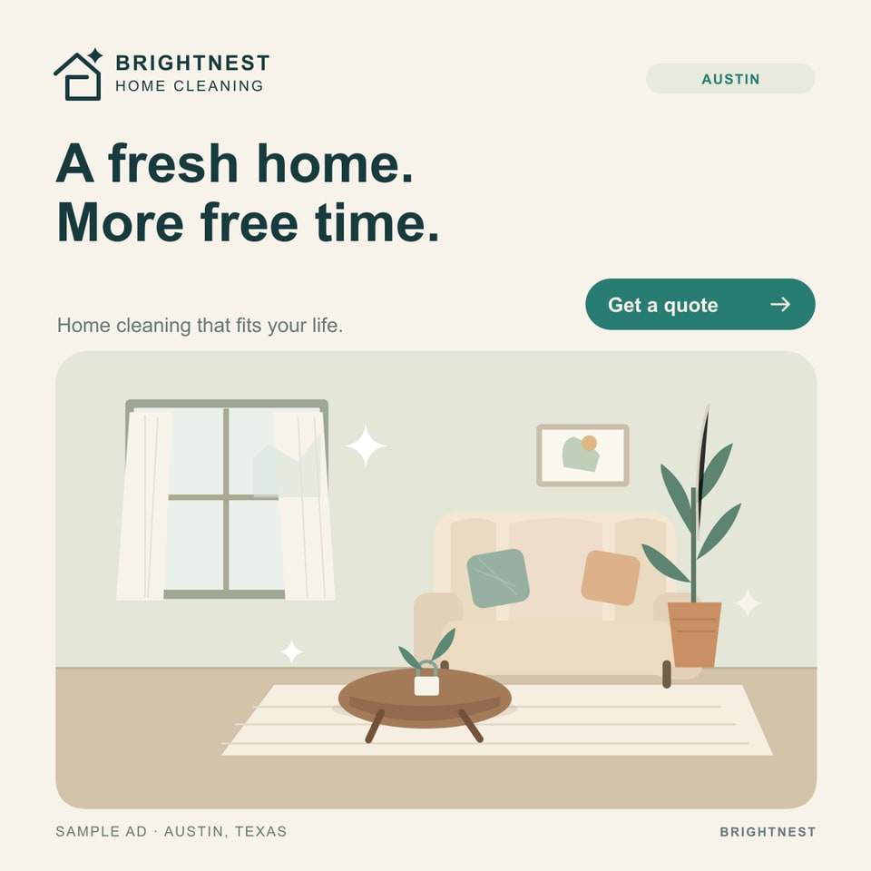 A fresh home. More free time.